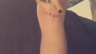 Giantess steps on you with painted Toenails