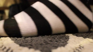 Unaware Goth Giantess Socks Crush