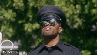 Deeper. Gorgeous Amber Moore can't resist a man in uniform