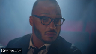 Deeper Cecilia sucks strangers cock while BF watches