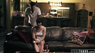 Brooklyn Gray Lets Her Girlfriend's Pervy Stepdad Creampie Her