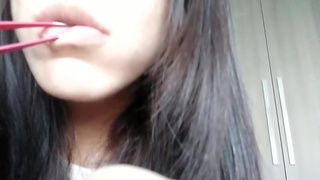 [Preview] Giantess shows a tiny his mouth and scares him