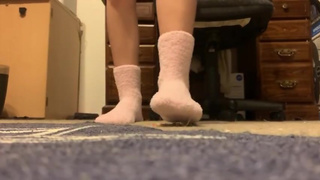 Giantess Kristine In fuzzy socks