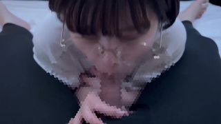 変態彼女「出していいよ...」精子欲しさにお願いして口いっぱいにして飲みこんでごっくん♡ cum in mouth gokkun