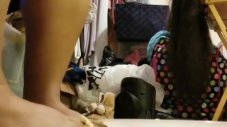 Giantess Bare feet foot crushing stomping foot spaghetti noodles