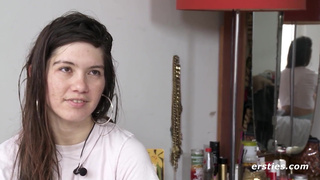 L.A. babe Julia bathes with an anal plug