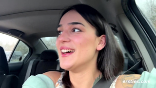 Harper Is Very Horny & Finds a Place To Masturbate In Her Car
