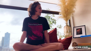 American Babe Daphne Masturbates In Her Window For All To See