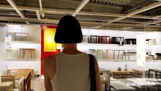 Sexy Delfine Does Naughty Things Inside the Store