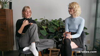 Blonde's First Time Eating Pussy