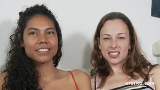 Two Dirty Forest Nymphs Get Frisky Outdoors