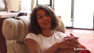 Ruby Spreads Her Legs Showing Off Her Hairy Pussy