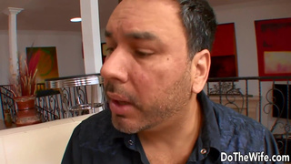 Cuckolding Wife Lynn Love Makes a Guy Cum All Over Her Face