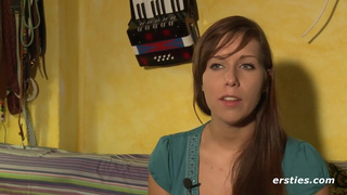 Linet Masturbating Through Hole in her White Stockings - Ersties