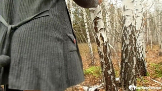 Stepmom takes a hard cock in the woods