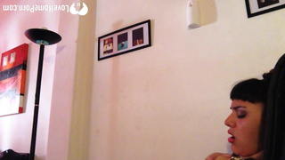 Naughty babysitter teases with her stunning body