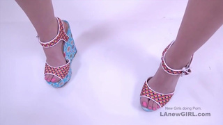 Slim Girl trembles when clit stimulated after her audition