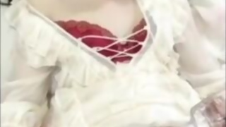 Asian Ladyboy getting a good handjob on her small dick and fucking a dude