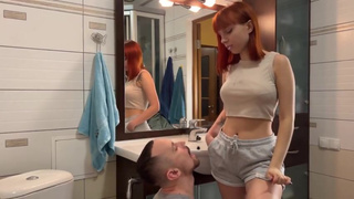 Mouth Instead Of A Trash Can For Toothbrushing Spitting And Nail Dust Watered By Pissing With Kira