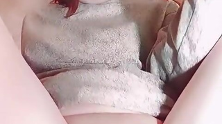 【個人撮影】膣マッサージ。みんなはちんこの周りや金玉をマッサージしてね♡