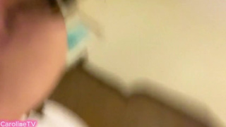 CarolineTV fucks her ass in her hotel room