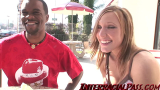 Sweet Emily gets pounded by some big black cock!