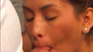 Teen whore pounded from below