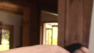 Horny MILF pleasure her husband with footjob