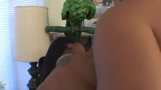 Horny black slut gets fucked in the library