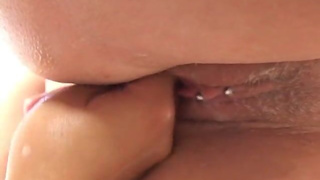 Young lesbians strip and bathe together