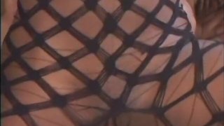 Black girl in fishnets gets banged deep