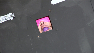 Alicia pays a visit to her slave in the dungeon