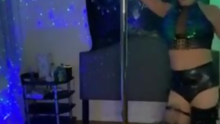 Sexy Transgender female stripper Jade Jameson Pole dancing