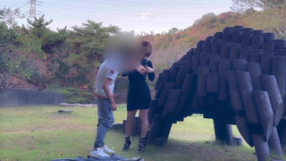 I found a man masturbating outdoors. I talked to him and he ended up with a massive face shot.