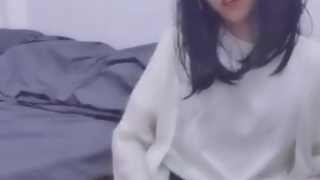 Asian Sissy cums in Upskirt and Pantyhose ❤️