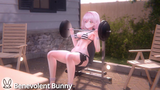 Workout breast expansion (3d animation)