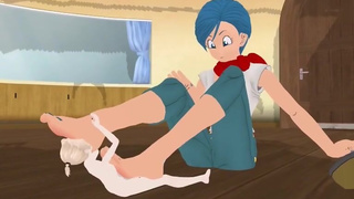 Giantess Bulma Footjob