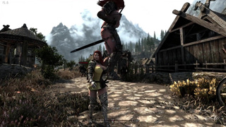 Cute Redhead grows into goddess and has fun with the city - Skyrim Giantess