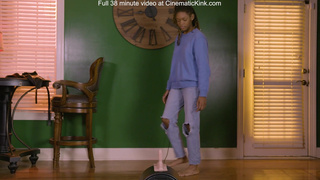 Benz's first time Sybian experience with bondage