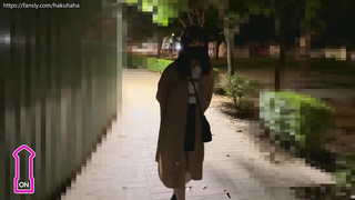 Hakumi bondage walk in the park stuffed with a vibrator