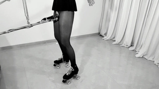 Overprotective Daddy - Roller skates bondage training: Squirting standing orgasm Bdsmlovers91