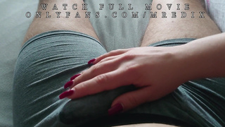 Morning adventure: He cums in pants!