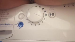 Tied up the beauty and fucked on the washing machine