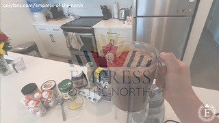 Empress' First Weight Gain Shake Funneling with Feeder POV