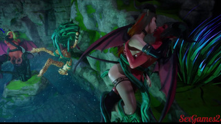 Orgy between fantasy beings with beings with big cocks, sex from Wild Life