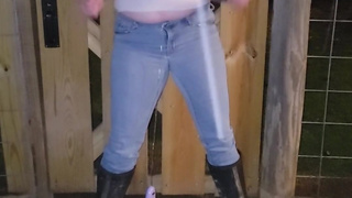 Farm Girl on Gate Left to Cum (Piss or Squirt Find out on OF)
