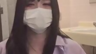 公衆トイレでスク水着て露出オナニーしちゃう男の娘