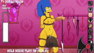 Marge Simpson Tied Up And Spanked Moaning Orgasm - Hole House