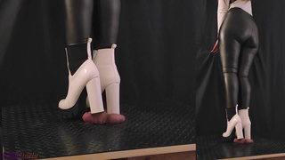 Police Officer Friend Dominates Your Cock in White Boots - Trample, Crushing, Trampling, Bootjob
