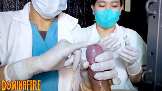 2 Sadistic Nurses Finger Sounding